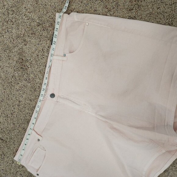 Lane Bryant Girlfriend Short Stretchy Zipper Fly Blush Pink Modest Shorts 28 NWT - Picture 9 of 12